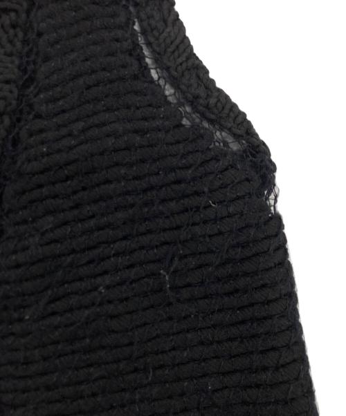 Maison Martin Margiela（メゾンマルタンマルジェラ）Maison Martin Margiela (メゾンマルタンマルジェラ) モヘヤニットカーデベスト ブラック サイズ:Sの古着・服飾アイテム