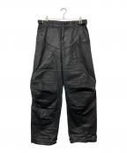 PROJECT G/Rプロジェクト ジーアール）の古着「COATED BIKER ARMOURED FLARE コーティングパンツ」｜ブラック