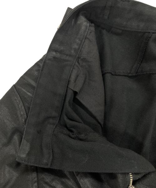 PROJECT G/R（プロジェクト ジーアール）PROJECT G/R (プロジェクト ジーアール) COATED BIKER ARMOURED FLARE コーティングパンツ ブラック サイズ:3の古着・服飾アイテム