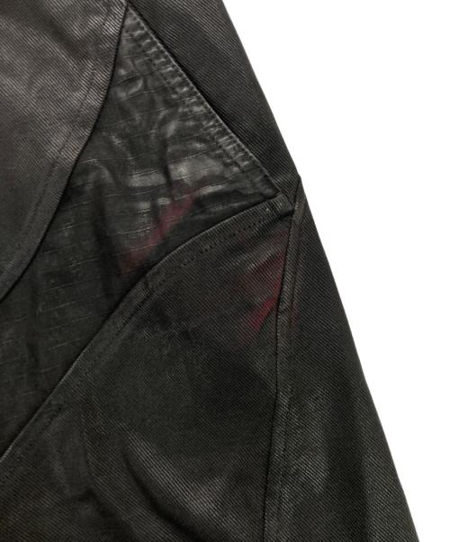 PROJECT G/R（プロジェクト ジーアール）PROJECT G/R (プロジェクト ジーアール) COATED BIKER ARMOURED FLARE コーティングパンツ ブラック サイズ:3の古着・服飾アイテム