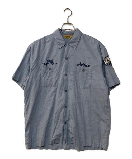 AVIREX（アヴィレックス）AVIREX (アヴィレックス) 半袖シャツ ブルー サイズ:XLの古着・服飾アイテム