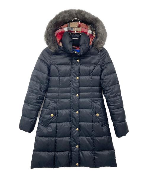 BLUE LABEL CRESTBRIDGE（ブルーレーベルクレストブリッジ）BLUE LABEL CRESTBRIDGE (ブルーレーベルクレストブリッジ) BLUE LABEL CRESTBRIDGE / ファー付き ダウンコート ブラック サイズ:36の古着・服飾アイテム