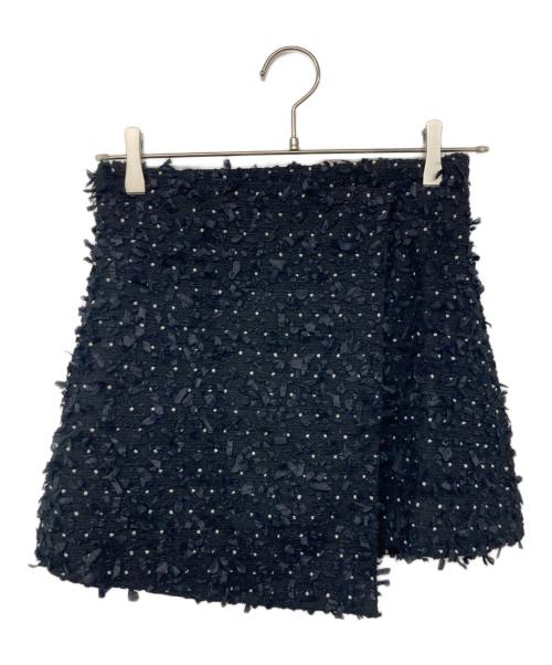 HEYON（ヘヨン）HEYON (ヘヨン) mini wrap skirt ブラック サイズ:Sの古着・服飾アイテム