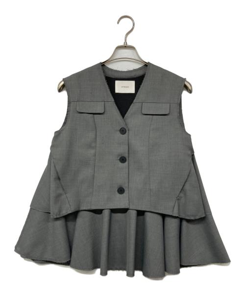 HEYON（ヘヨン）HEYON (ヘヨン) blossom gilet グレー サイズ:Fの古着・服飾アイテム