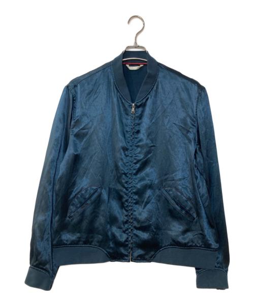 PAUL SMITH（ポールスミス）Paul Smith (ポールスミス) アセテートサテン MA-1 ブルゾン グリーン サイズ:XLの古着・服飾アイテム
