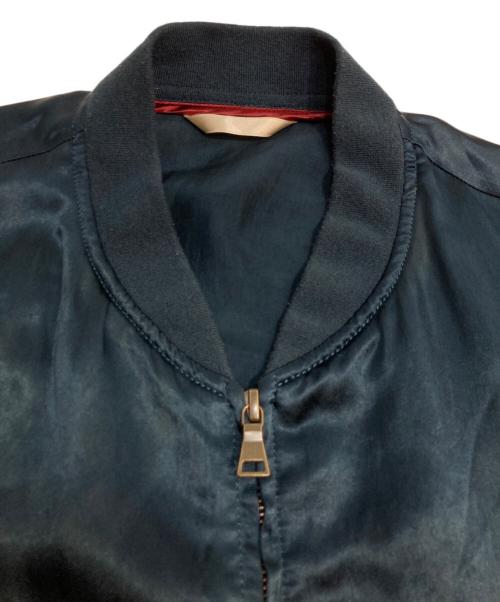 PAUL SMITH（ポールスミス）Paul Smith (ポールスミス) アセテートサテン MA-1 ブルゾン グリーン サイズ:XLの古着・服飾アイテム