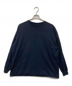 Graphpaperグラフペーパー）の古着「Cotton L/S TEE / ロングスリーブカットソー」｜ネイビー