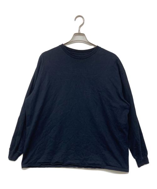 Graphpaper（グラフペーパー）Graphpaper (グラフペーパー) Cotton L/S TEE / ロングスリーブカットソー ネイビー サイズ:Fの古着・服飾アイテム