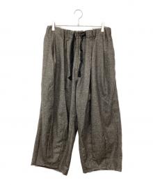 is-ness（イズネス）の古着「TECH TWEED BALLOON PANTS / テックツイード バルーンイージーパンツ」｜ブラウン