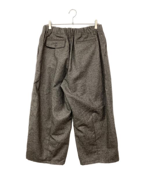 is-ness（イズネス）is-ness (イズネス) TECH TWEED BALLOON PANTS / テックツイード バルーンイージーパンツ ブラウン サイズ:REGULAR LENGTHの古着・服飾アイテム