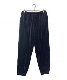 COMOLI（コモリ）の古着「ベロアジャージトラックパンツ」｜ネイビー