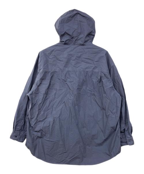Graphpaper（グラフペーパー）Graphpaper (グラフペーパー) Garment Dyed Suvin Typewriter Oversized Hooded Shirt ブルー サイズ:Fの古着・服飾アイテム