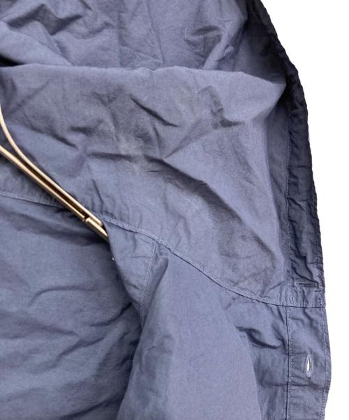 Graphpaper（グラフペーパー）Graphpaper (グラフペーパー) Garment Dyed Suvin Typewriter Oversized Hooded Shirt ブルー サイズ:Fの古着・服飾アイテム