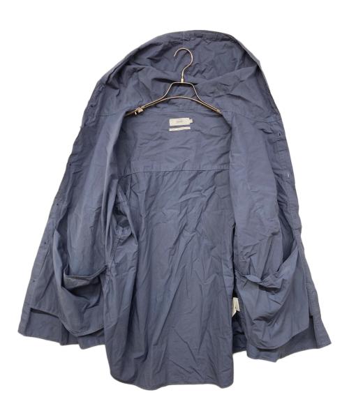 Graphpaper（グラフペーパー）Graphpaper (グラフペーパー) Garment Dyed Suvin Typewriter Oversized Hooded Shirt ブルー サイズ:Fの古着・服飾アイテム