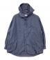 Graphpaper（グラフペーパー）の古着「Garment Dyed Suvin Typewriter Oversized Hooded Shirt」｜ブルー
