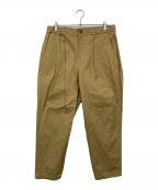 is-nessイズネス）の古着「CHANGE POCKET TUCK LONG PANTS」｜ベージュ
