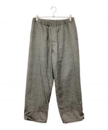 Graphpaper（グラフペーパー）の古着「ヘリンボーン ワイド ウール パンツ」｜グレー