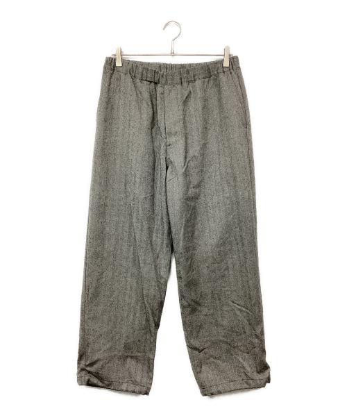 Graphpaper（グラフペーパー）Graphpaper (グラフペーパー) ヘリンボーン ワイド ウール パンツ グレー サイズ:2の古着・服飾アイテム