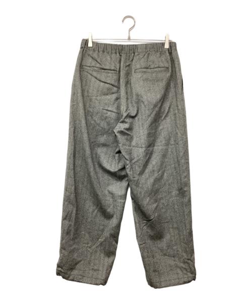 Graphpaper（グラフペーパー）Graphpaper (グラフペーパー) ヘリンボーン ワイド ウール パンツ グレー サイズ:2の古着・服飾アイテム