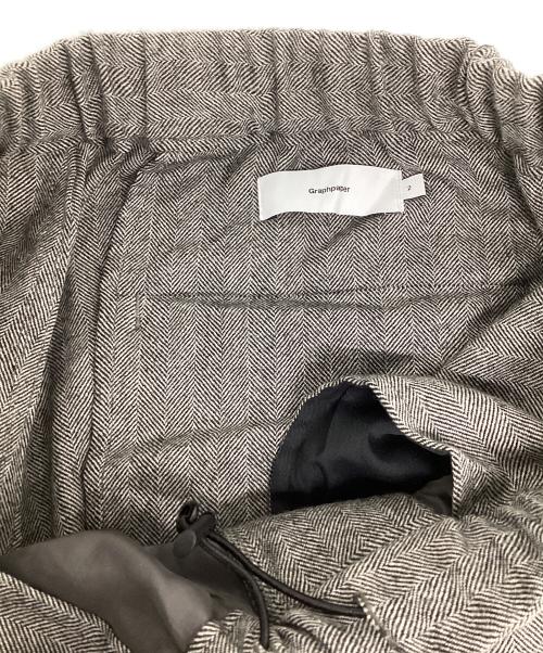 Graphpaper（グラフペーパー）Graphpaper (グラフペーパー) ヘリンボーン ワイド ウール パンツ グレー サイズ:2の古着・服飾アイテム