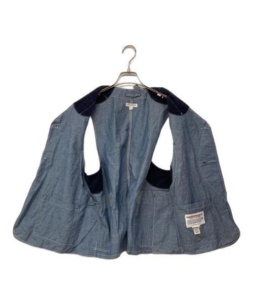 Engineered Garments（エンジニアド ガーメンツ）Engineered Garments (エンジニアド ガーメンツ) シャンブレーハーフムーンベスト ネイビー サイズ:Lの古着・服飾アイテム