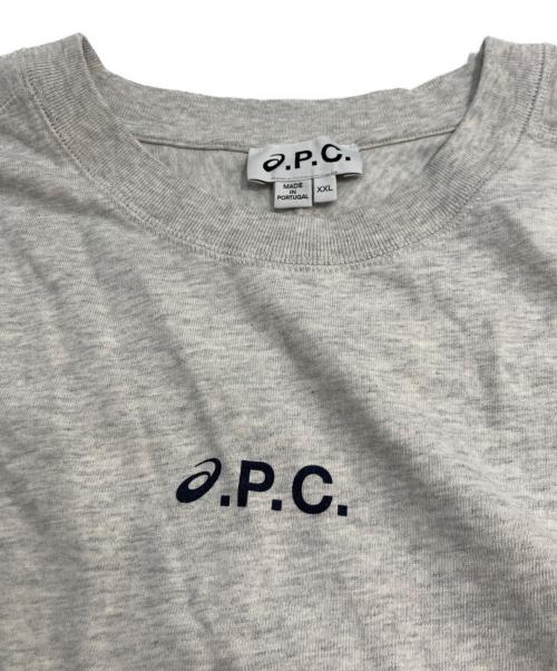 asics（アシックス）asics (アシックス) A.P.C. (アーペーセー) オンコートコレクションコラボTEE グレー サイズ:XXLの古着・服飾アイテム