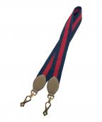 GUCCIグッチ）の古着「ショルダーストラップ バンブー ニムフェアバッグ用」｜ネイビー×レッド