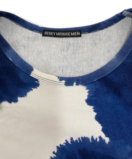 ISSEY MIYAKE MEN（イッセイミヤケメン）ISSEY MIYAKE MEN (イッセイミヤケメン) 手捺染オーバーサイズTシャツ ブルー サイズ:記載なしの古着・服飾アイテム