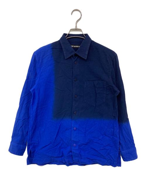 ISSEY MIYAKE MEN（イッセイミヤケメン）ISSEY MIYAKE MEN (イッセイミヤケメン) 板染めグラデーションシャツ ネイビー サイズ:1の古着・服飾アイテム