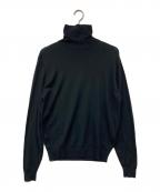 JOHN SMEDLEYジョンスメドレー）の古着「タートルネックニット」｜ブラック