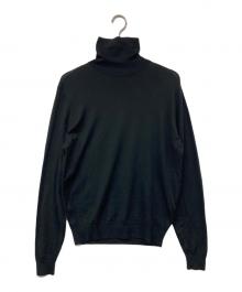 JOHN SMEDLEY（ジョンスメドレー）の古着「タートルネックニット」｜ブラック
