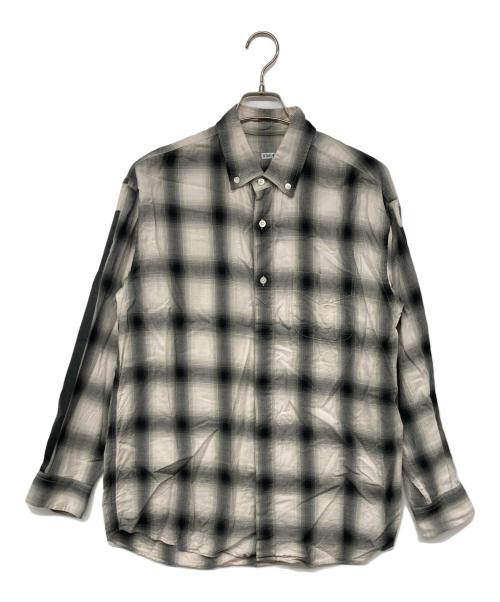 SEQUEL（シークエル）SEQUEL (シークエル) OMBRE CHECK BIG SIZE SHIRT / オンブレチェックビッグシャツ グレー サイズ:Mの古着・服飾アイテム