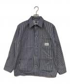 SEQUELシークエル）の古着「COVERALL HICKORY / カバーオール ヒッコリー」｜ネイビー