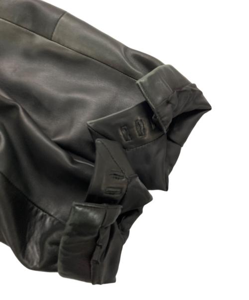 BURBERRY BLACK LABEL（バーバリーブラックレーベル）BURBERRY BLACK LABEL (バーバリーブラックレーベル) BURBERRY BLACK LABEL レザーテーラードジャケット ブラック サイズ:Mの古着・服飾アイテム