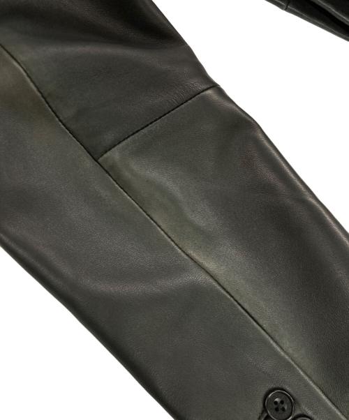 BURBERRY BLACK LABEL（バーバリーブラックレーベル）BURBERRY BLACK LABEL (バーバリーブラックレーベル) BURBERRY BLACK LABEL レザーテーラードジャケット ブラック サイズ:Mの古着・服飾アイテム