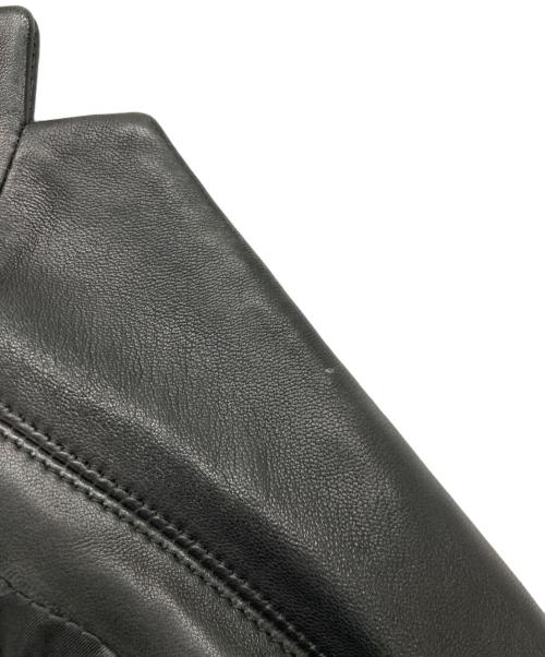 BURBERRY BLACK LABEL（バーバリーブラックレーベル）BURBERRY BLACK LABEL (バーバリーブラックレーベル) BURBERRY BLACK LABEL レザーテーラードジャケット ブラック サイズ:Mの古着・服飾アイテム