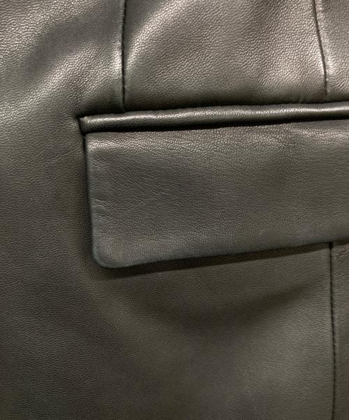 BURBERRY BLACK LABEL（バーバリーブラックレーベル）BURBERRY BLACK LABEL (バーバリーブラックレーベル) BURBERRY BLACK LABEL レザーテーラードジャケット ブラック サイズ:Mの古着・服飾アイテム