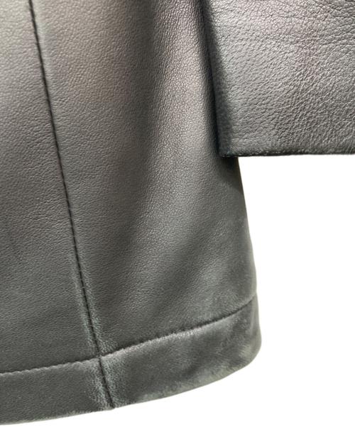 BURBERRY BLACK LABEL（バーバリーブラックレーベル）BURBERRY BLACK LABEL (バーバリーブラックレーベル) BURBERRY BLACK LABEL レザーテーラードジャケット ブラック サイズ:Mの古着・服飾アイテム