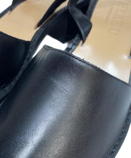 HEREU（ヘリュー）HEREU (ヘリュー) オープントゥーサンダル ブラック サイズ:37の古着・服飾アイテム