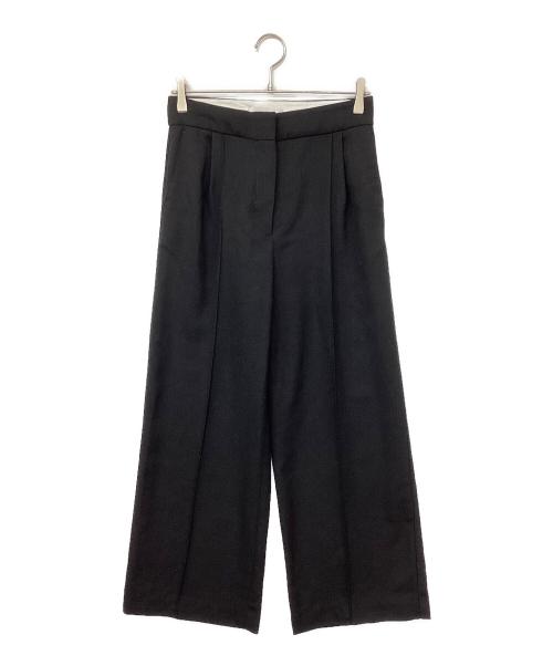 maison kitsune（メゾンキツネ）maison kitsune (メゾンキツネ) ツイルストレートレッグパンツ ブラック サイズ:36の古着・服飾アイテム