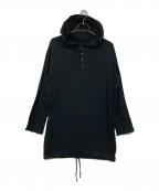 Y'sワイズ）の古着「コットン ウール ロングパーカー」｜ブラック