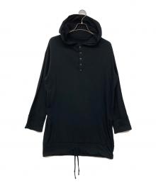 Y's（ワイズ）の古着「コットン ウール ロングパーカー」｜ブラック