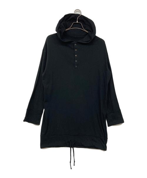 Y's（ワイズ）Y's (ワイズ) コットン ウール ロングパーカー ブラック サイズ:2の古着・服飾アイテム