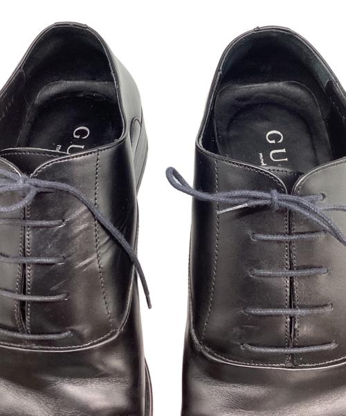 GUCCI（グッチ）GUCCI (グッチ) スクエアトゥ レースアップ レザーシューズ ブラック サイズ:41 1/2 Eの古着・服飾アイテム