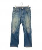 KAPITALキャピタル）の古着「セルビッチリペアカスタムデニムパンツ」｜インディゴ