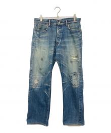 KAPITAL（キャピタル）の古着「セルビッチリペアカスタムデニムパンツ」｜インディゴ