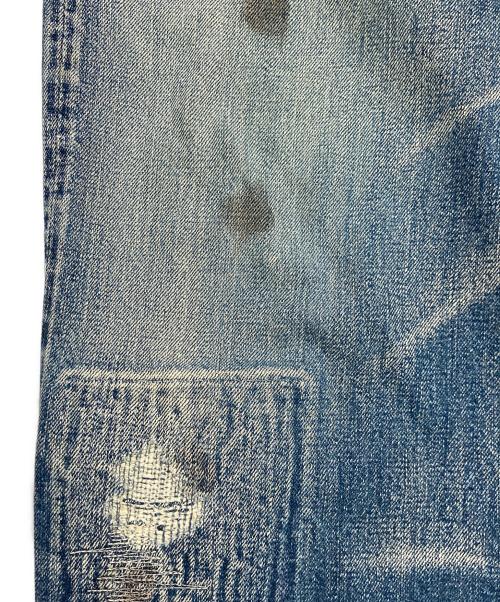 KAPITAL（キャピタル）KAPITAL (キャピタル) セルビッチリペアカスタムデニムパンツ インディゴ サイズ:W36の古着・服飾アイテム