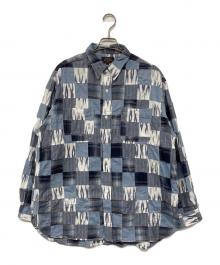 BEAMS（ビームス）の古着「WORK Patchwork BLUE P/W / パッチワークシャツ」｜ブルー