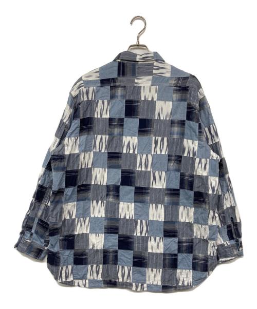 BEAMS（ビームス）BEAMS (ビームス) WORK Patchwork BLUE P/W / パッチワークシャツ ブルー サイズ:XLの古着・服飾アイテム