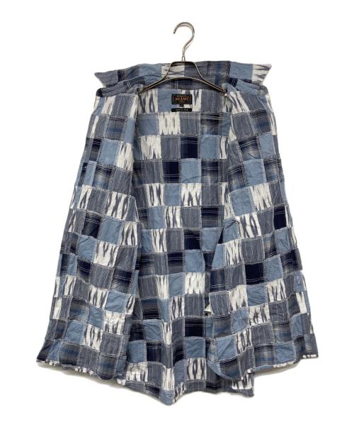 BEAMS（ビームス）BEAMS (ビームス) WORK Patchwork BLUE P/W / パッチワークシャツ ブルー サイズ:XLの古着・服飾アイテム
